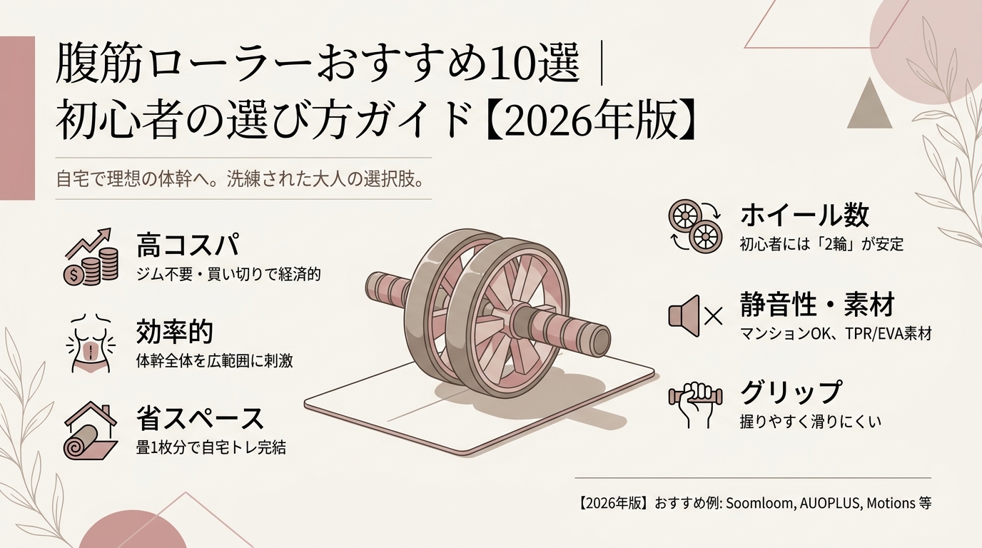 腹筋ローラーおすすめ10選｜初心者の選び方ガイド【2026年版】