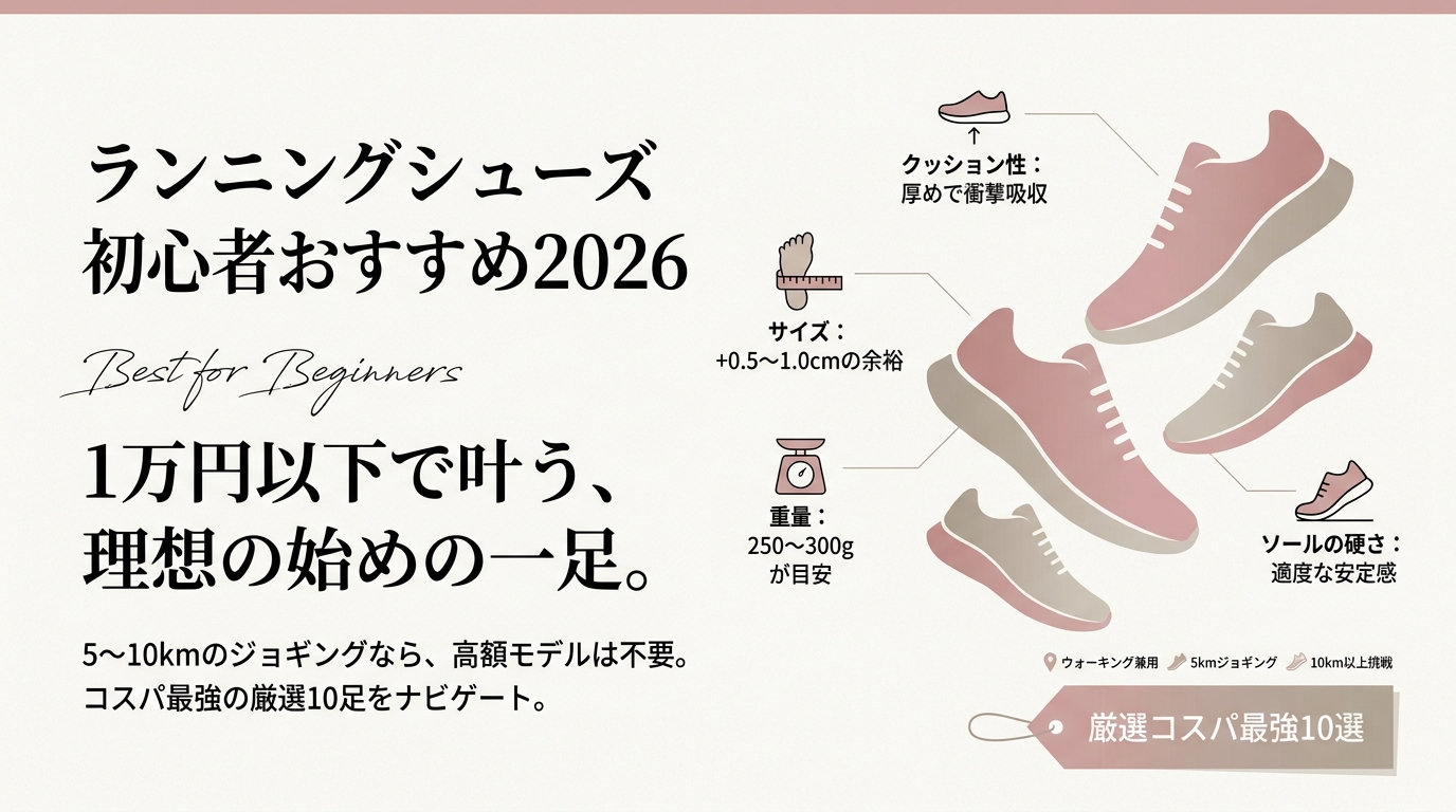 ランニングシューズ初心者おすすめ2026｜1万円以下10選